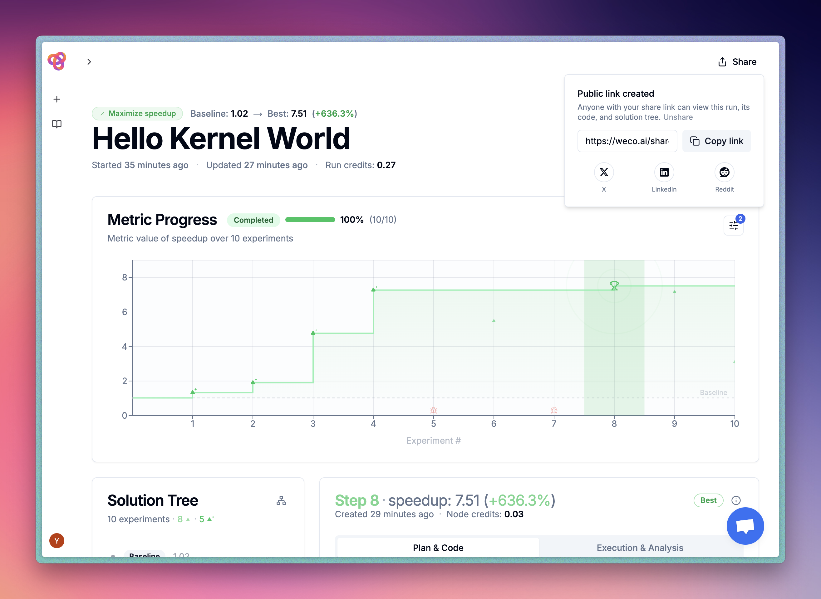 Weco Optimization Example